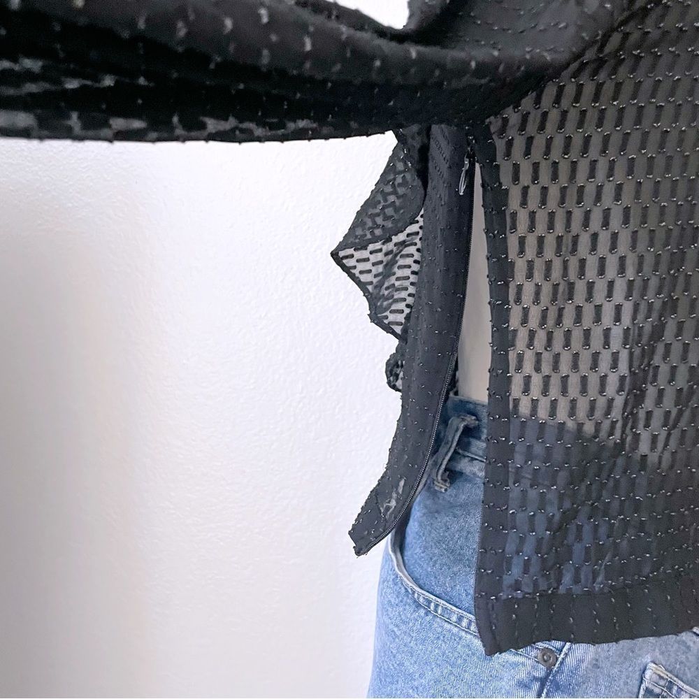 Sheer Black Top — Bar III - Picture 4 of 5